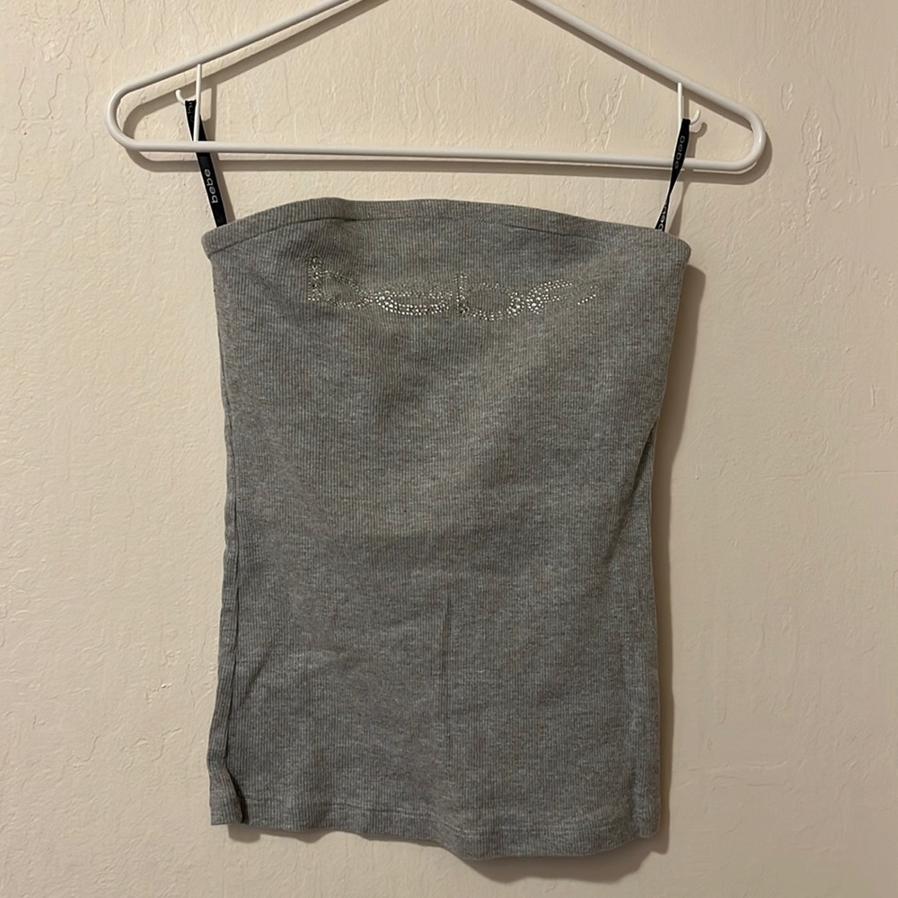 Bebe Strapless Top.